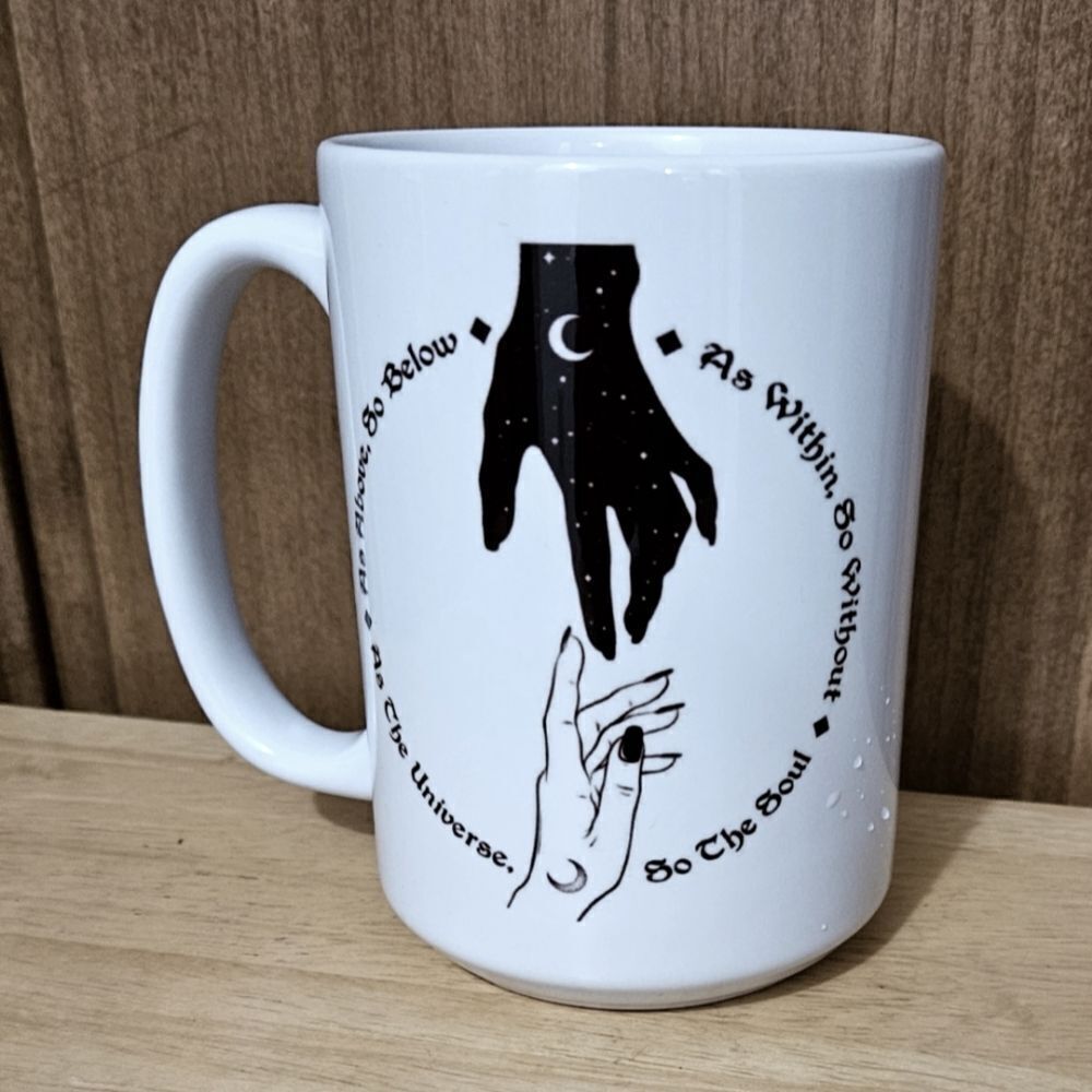 Coffee Mug, MugsBySandy.   As Above, So Below 15 oz